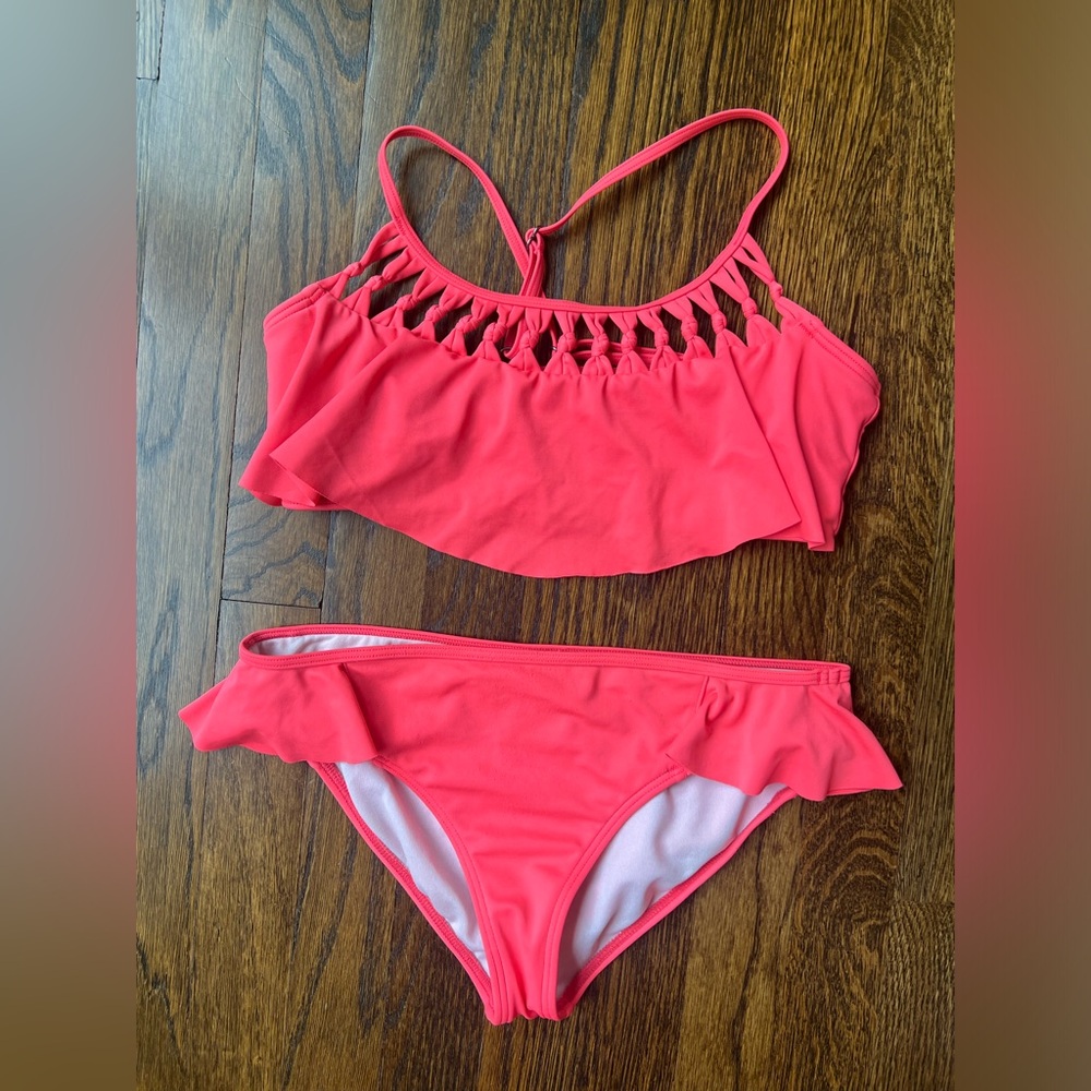 Pink Girls Bathing Suit (Size 14)